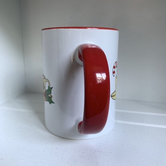 Friend's Central Perk Christmas Candy Cane Holly Large Coffee Mug Ceramic - Picture 5 of 7